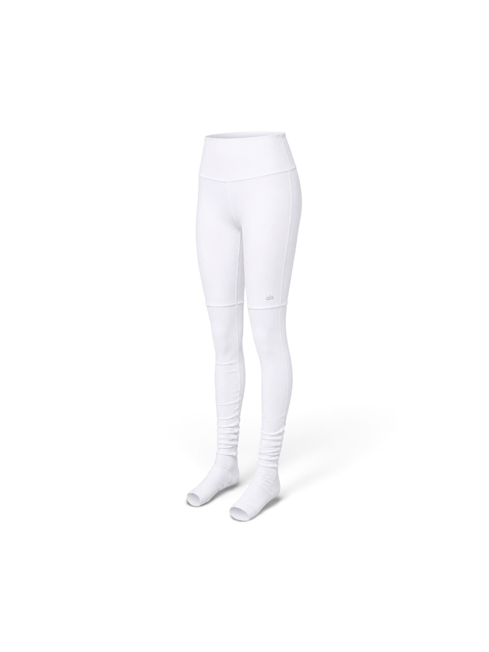 ALO Yoga White High-Rise Goddess Full-Length Leggings